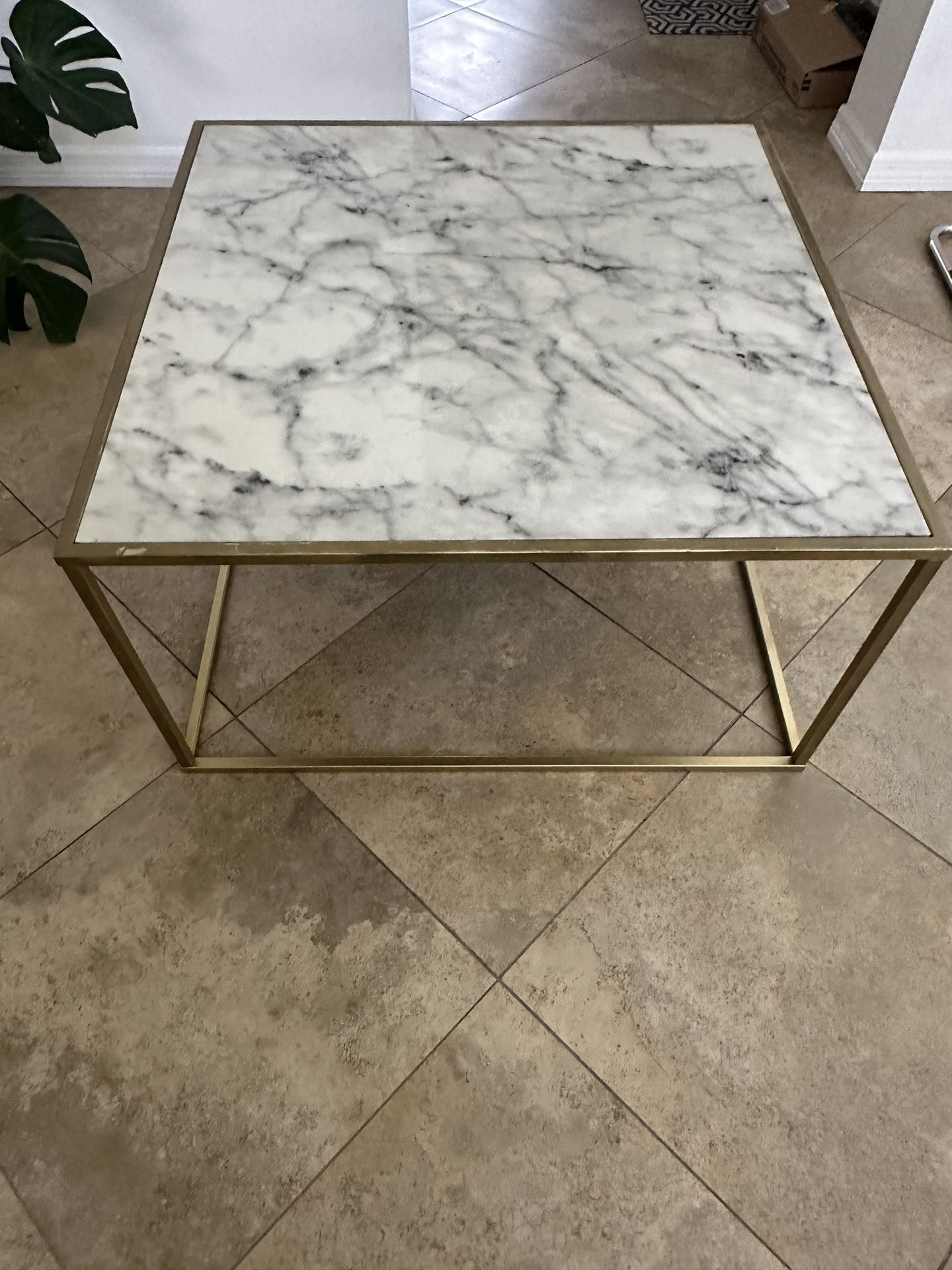 Faux Marble Coffee Table.