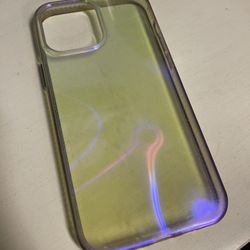 iPhone 12 Pro Max clear phone case with iridescent