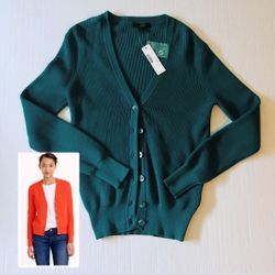 J Crew Ribbed Cotton Cardigan Women’s Size XXS