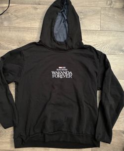 Marvel Black Panther Wakanda Forever Hoodie Promo Pullover Graphic Movie Large