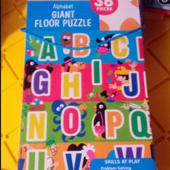 Alphabet Floor puzzle , 6 Stencils ,And Underwater Puzzle 