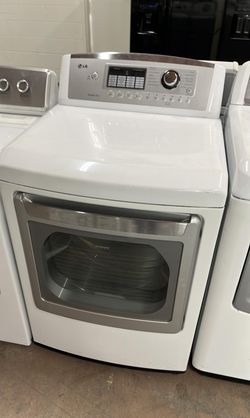 LG Front Load Dryer – Sensor Dry, White, Clean