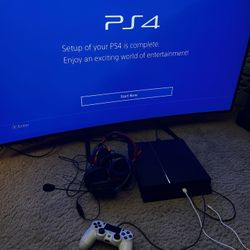 PS4 with accessories and games 