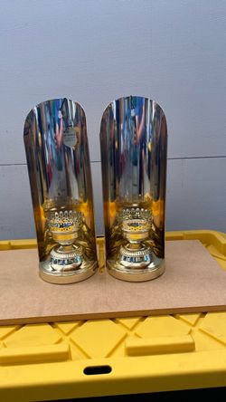 Brass Wall Sconce Oil Lamp Holders – Set of 2