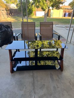 glass tv stand