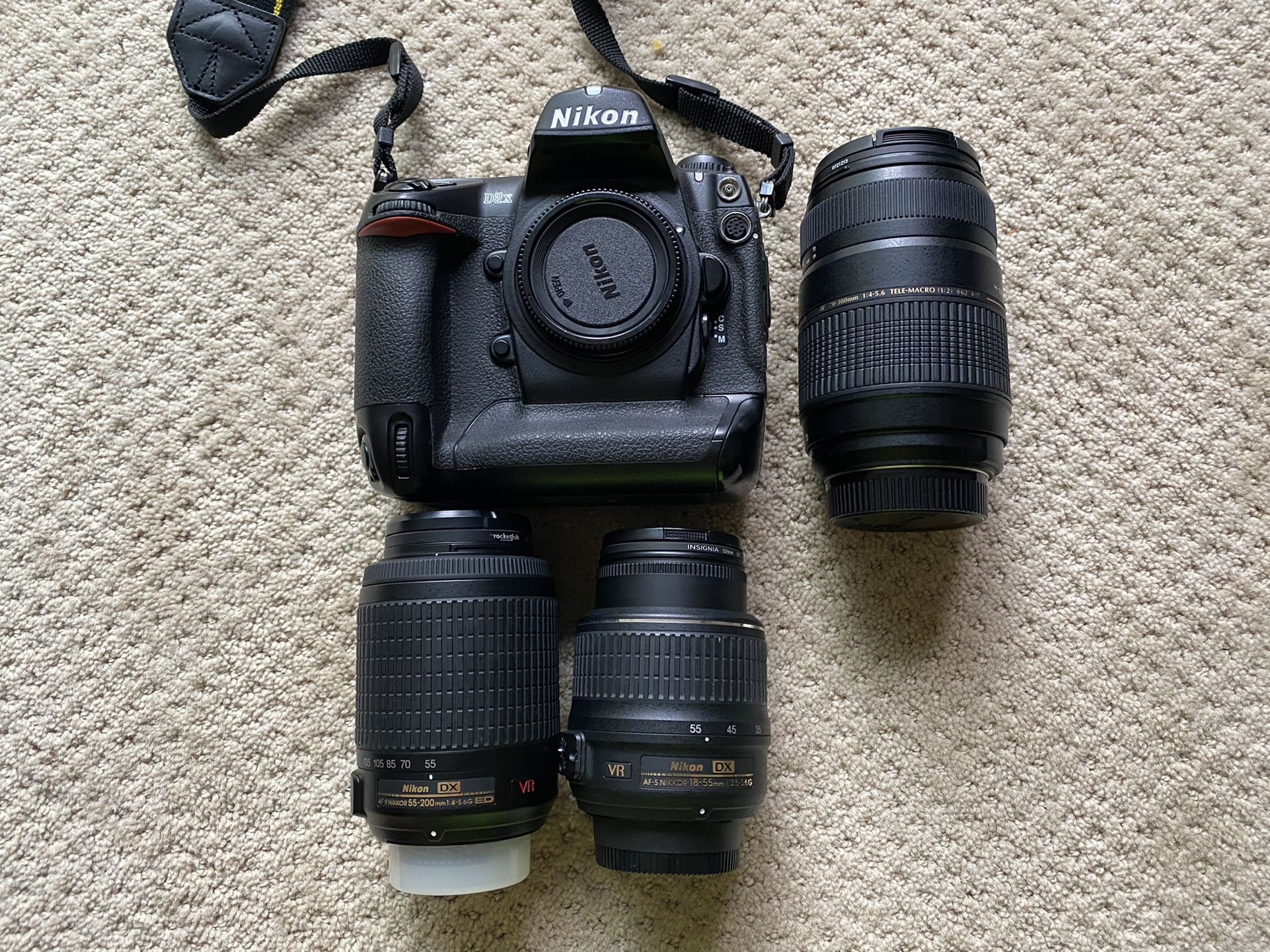 Nikon D2X Digital SLR Camera W/ 3 Lenses
