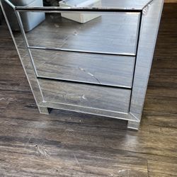 Mirrored Nightstand $20