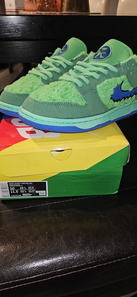 NIKE SB DUNK Low X Grateful Dead Green Size 10