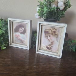 Edwardian Era Style Portraits Of Ladies In Upcycled Frames