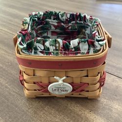 Longaberger Christmas “Let It Snow” Basket