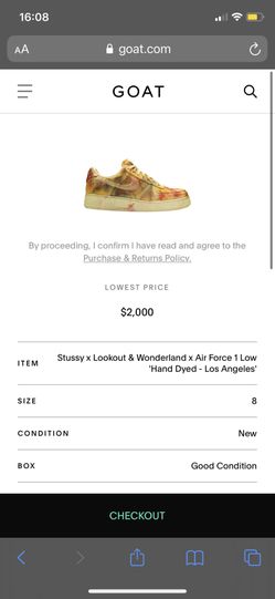 Nike & Stussy Wonderland Air Force 1 The Dye LA 1 Of 50