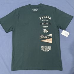 PARISH NATION GRAPHIC T-SHIRT GREEN size large