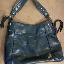 Roxy Turquoise Faux Leather Shoulder Purse