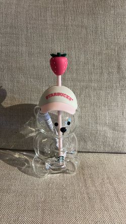 Bearista Strawberry Glass Cup Starbucks