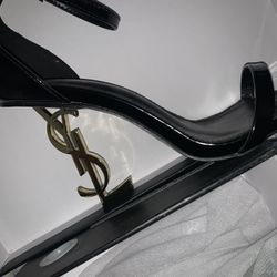 Gold Logo Heels