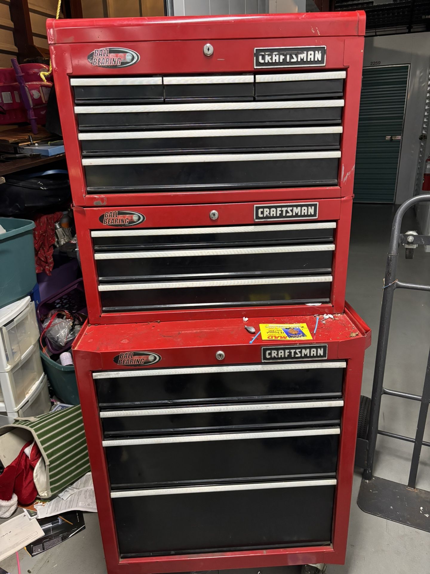 CRAFTSMAN TOOL BOX 3 Section (good Condition)