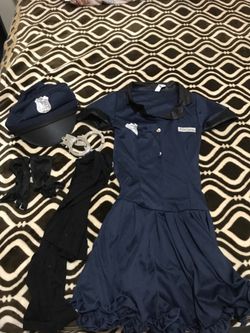 Girls cop costume girls size Large