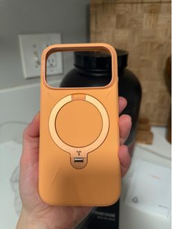TORRAS Q3 Silicone 360 Spin iPhone 17 Pro 6.3 Case with Stand Fit MagSafe Orange