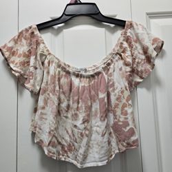 Charlotte Russe Off The Shoulder Crop Top Size S