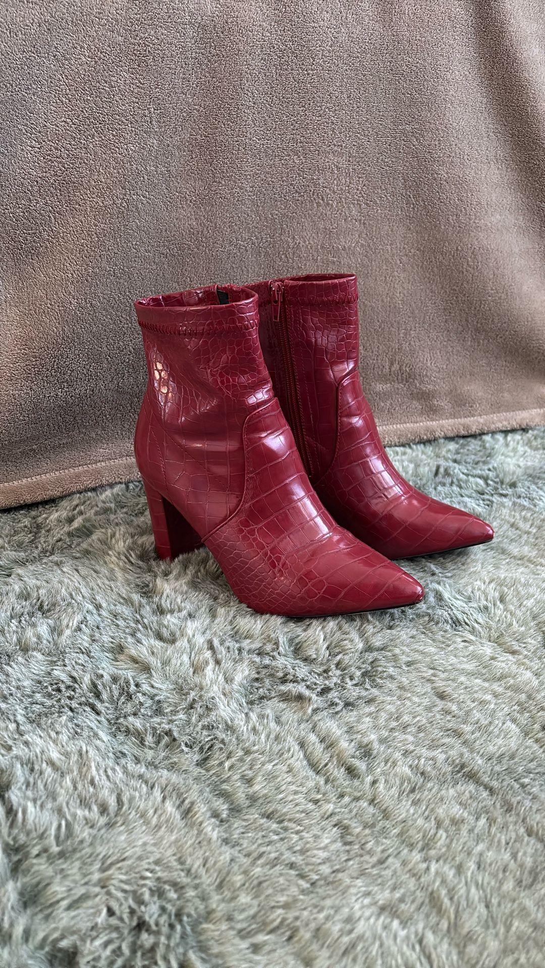 Red High Heel Boots