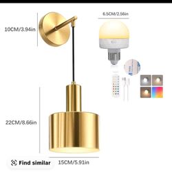 2 Gold wall sconces