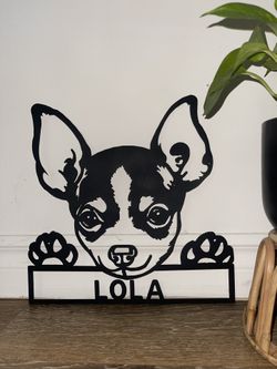 Custom Pet Name Wall Art Metal