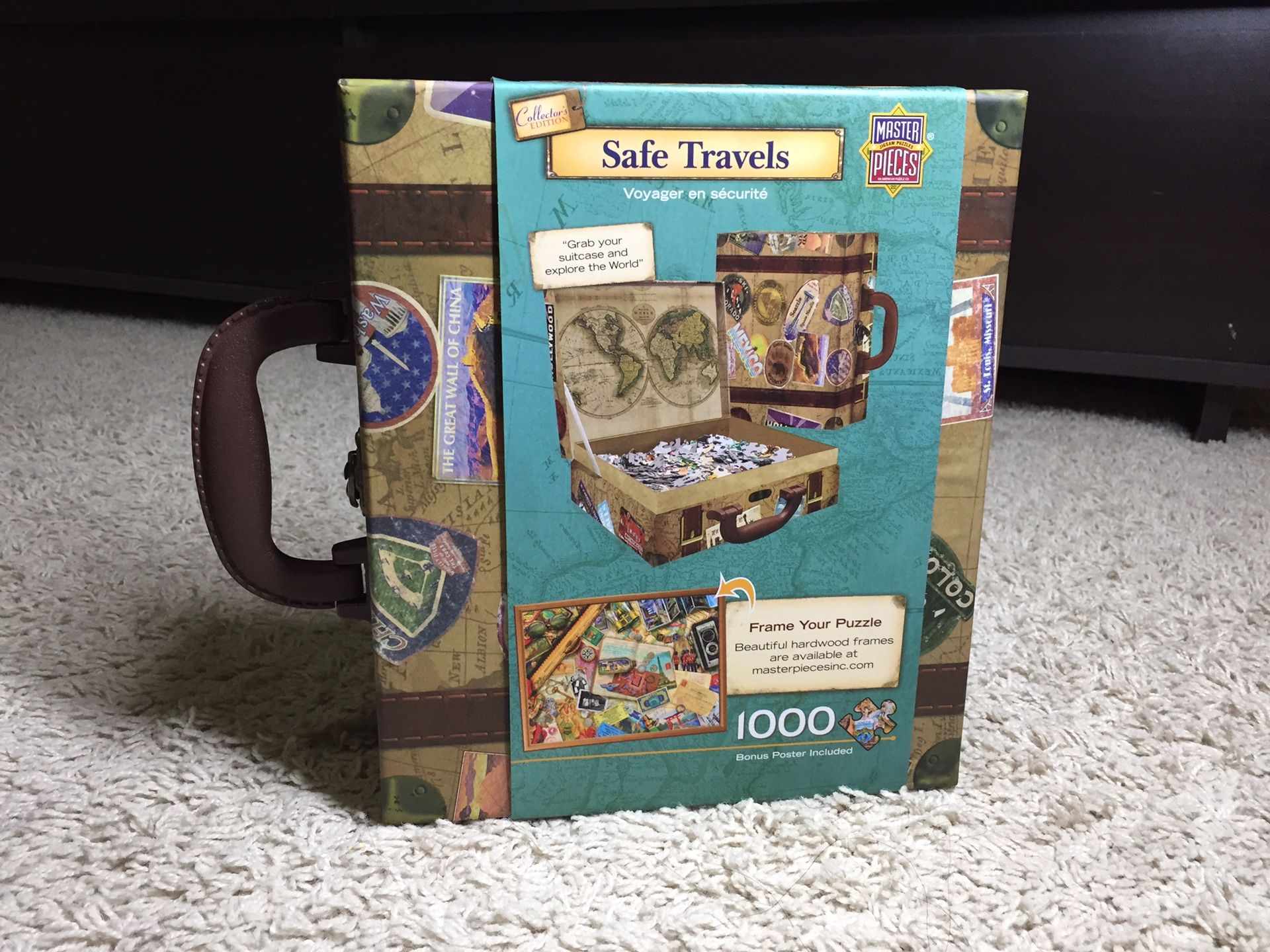 *New* MasterPieces Safe Travels 1000 Piece Suitcase Jigsaw Puzzle