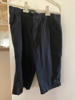Black Pedal Pushers, Womens Size 14 Petite 