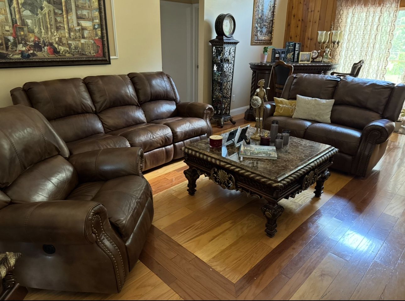 Living Room Reclining 3 Pieces 