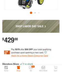 RYOBI 3000 PSI 1.1 GPM Cold Water Electric Pressure Washer