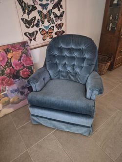 French Cottage Boho Vintage Swivel Chair