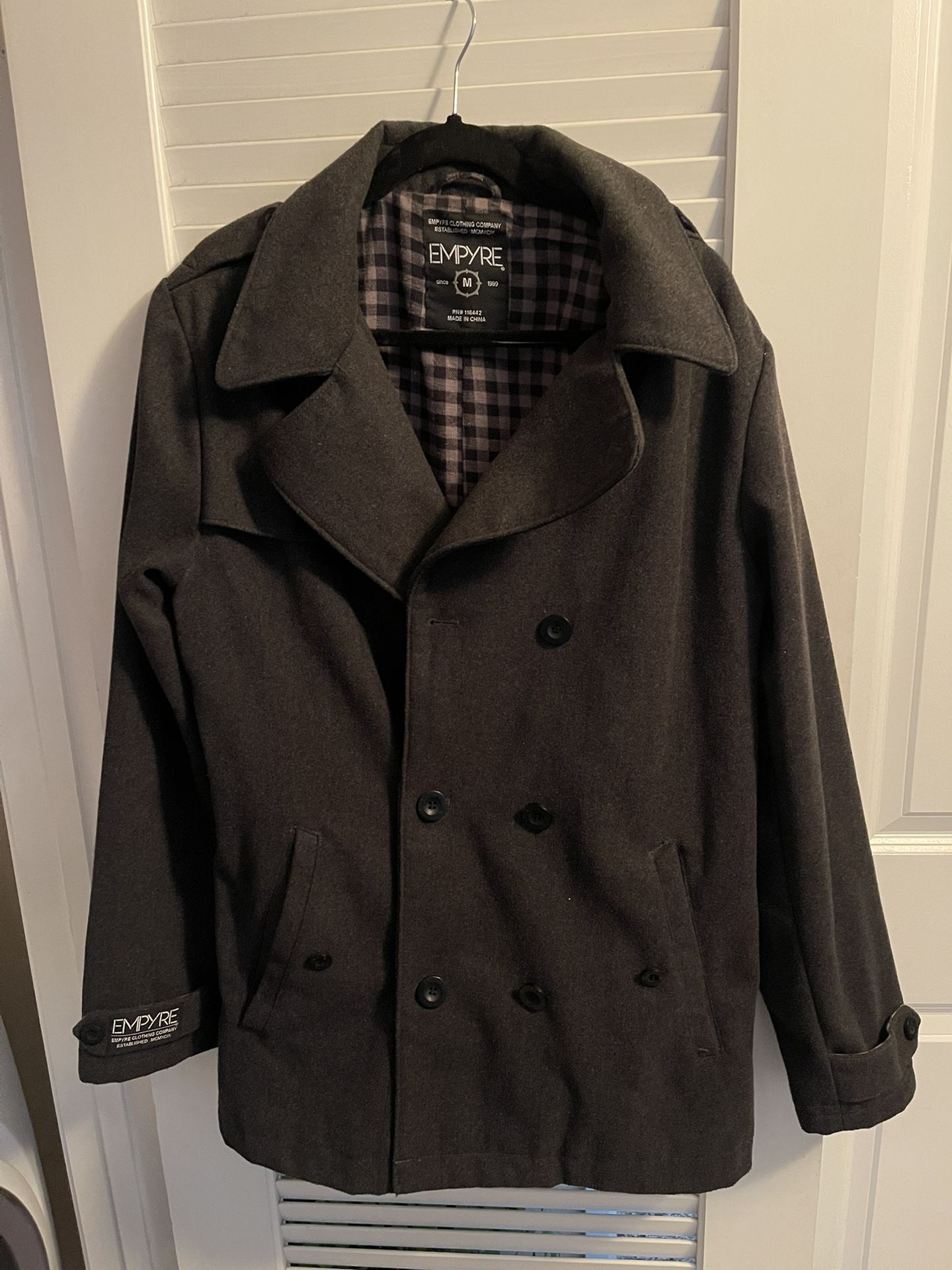 Men’s Empyre Pea Coat Size Medium