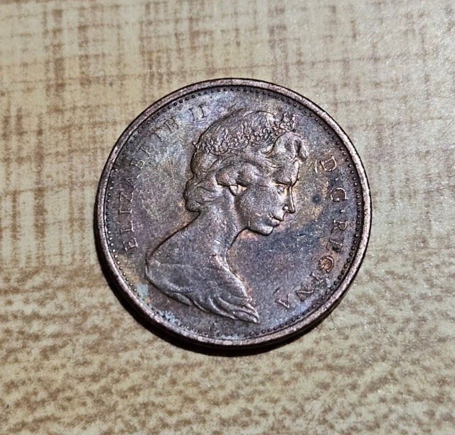 Canada 1977 Penny Canadian 1 Cent Rim Error