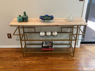 Glass entryway table