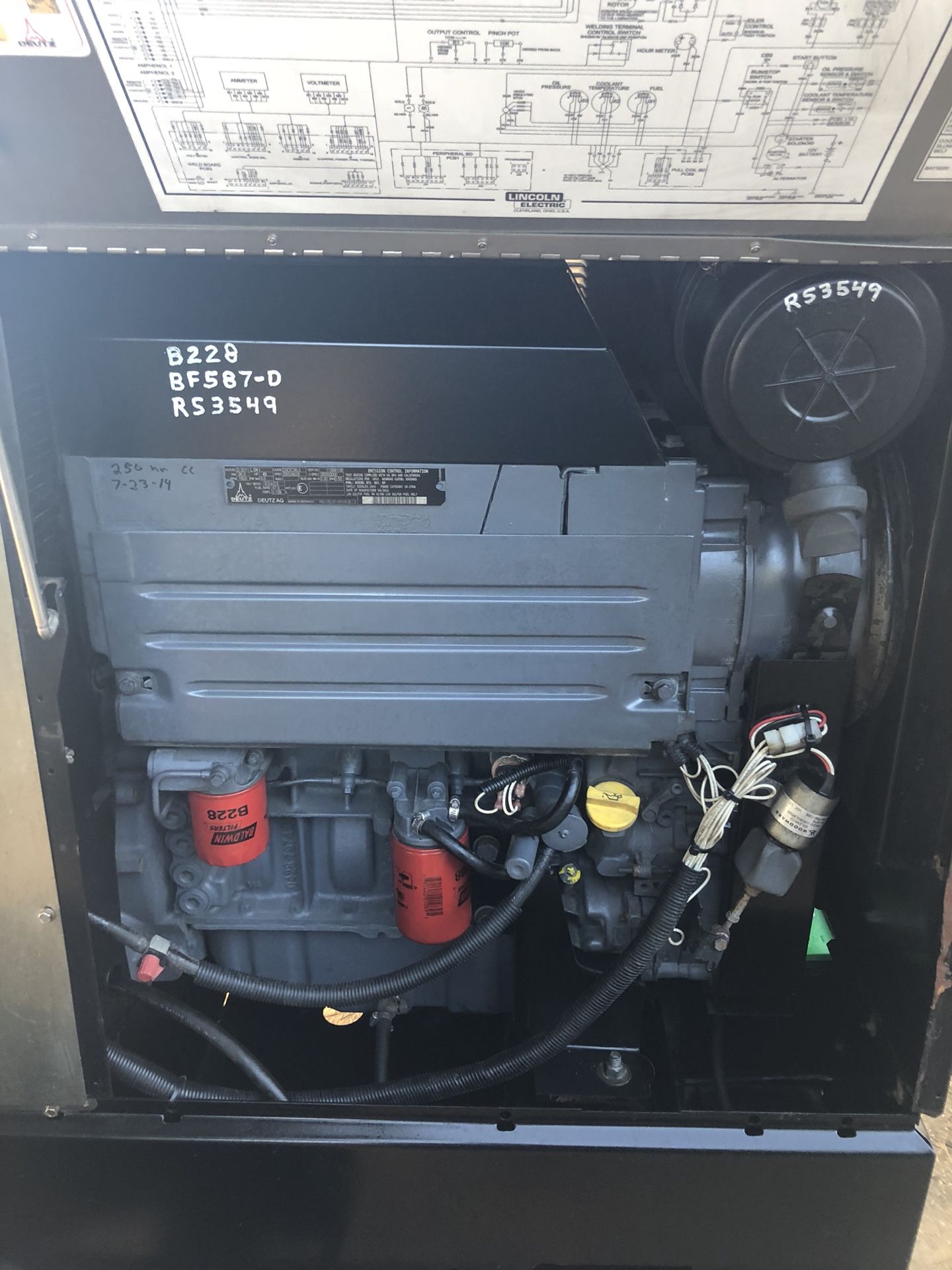 2013 Lincoln vantage 500 diesel 575A welder only 1494 hours