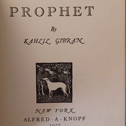 The Profit (1923)
by Kahlil Gibran
Twenty-Seventh Printing October1957