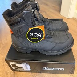 Icon Stormhawk Motorcycle Riding Boots Size 12
