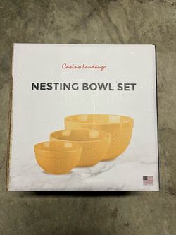 Ceramic nesting bowl set