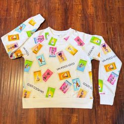 Brand New Disney Womens Sz XS Coco Un Poco Loco Crewneck Sweatshirt Top Read Blw