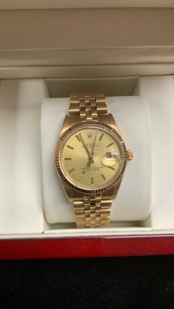 Rolex Oyster Perpetual Date Gold Watch