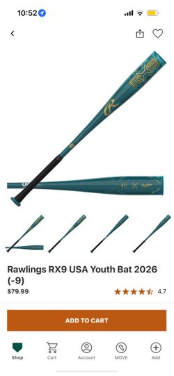 Rawlings RX9 USA youth bat