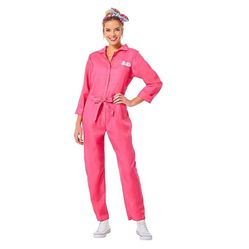 Halloween Costume Barbie Pink Coverall Utility Jumpsuit Size Small Adult or Teen