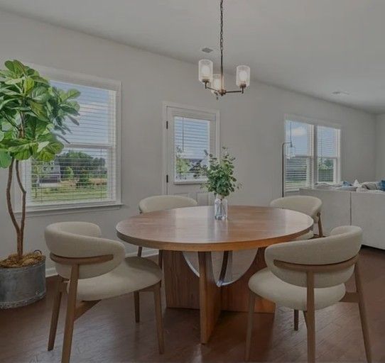 Tan Round Dining Table