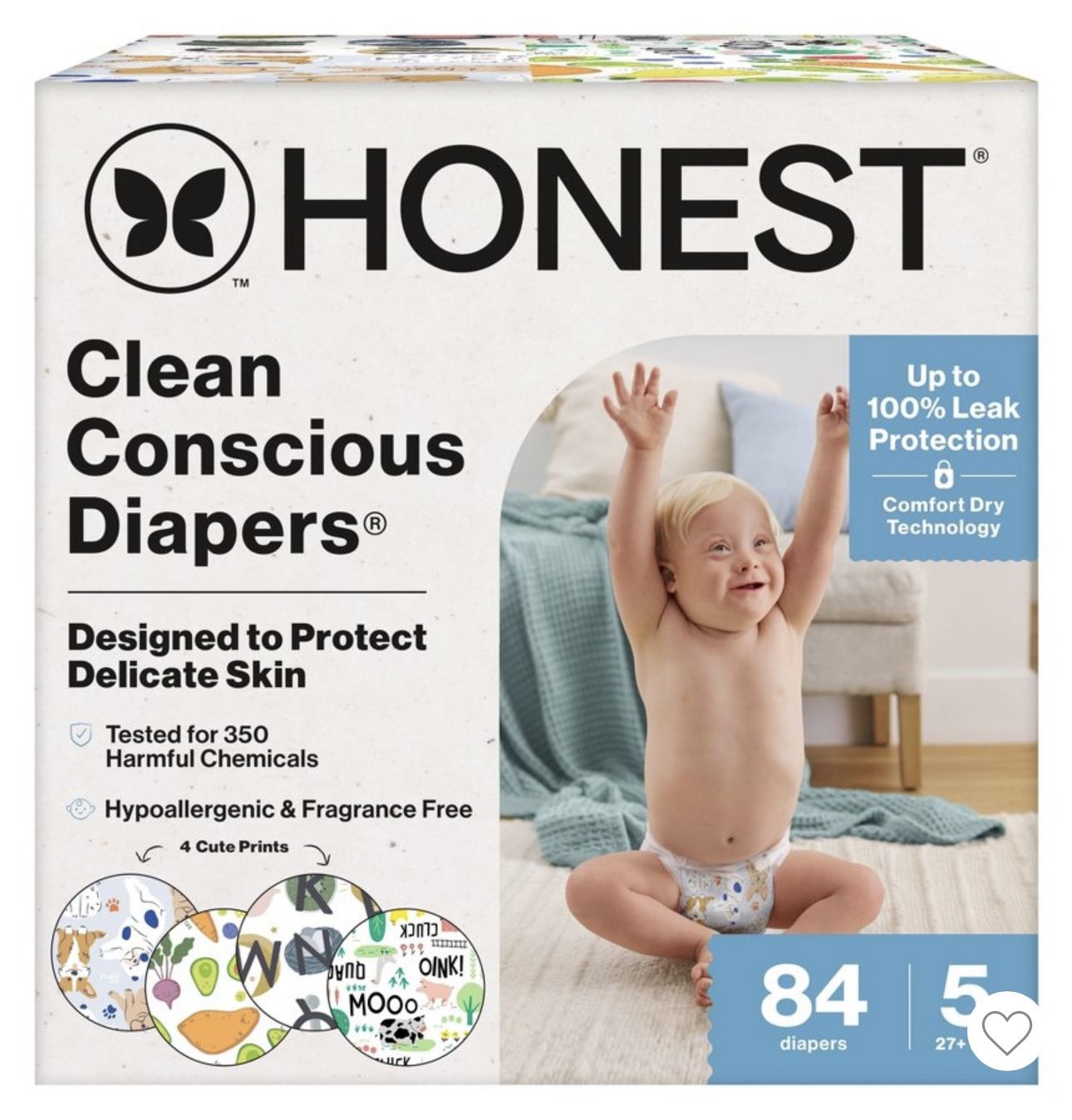 Honest Diapers Size 5/ 84 Count/ New