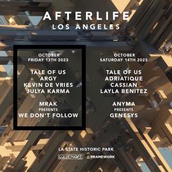Afterlife Friday Oct 13 $180