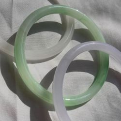  Jade Bangle White|Green|Purple