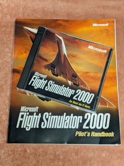Microsoft Flight Simulator 2000 w/ Pilot's Handbook - PC - Used Great Condition
