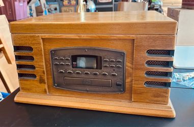 Retro Wood Cabinet CD Stereo System