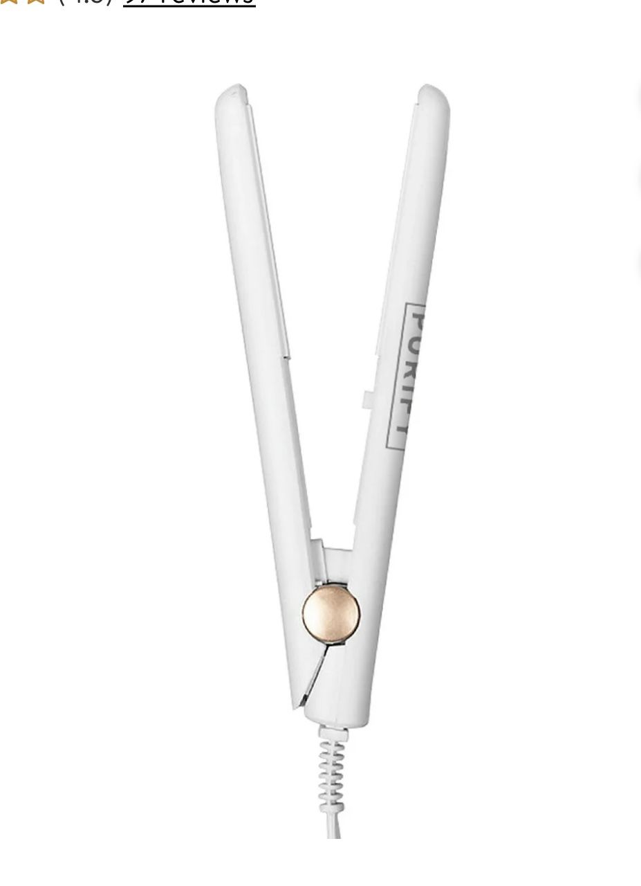 Purify Purify Travel Size Styling Mini Hair Straightener Flat Iron, White