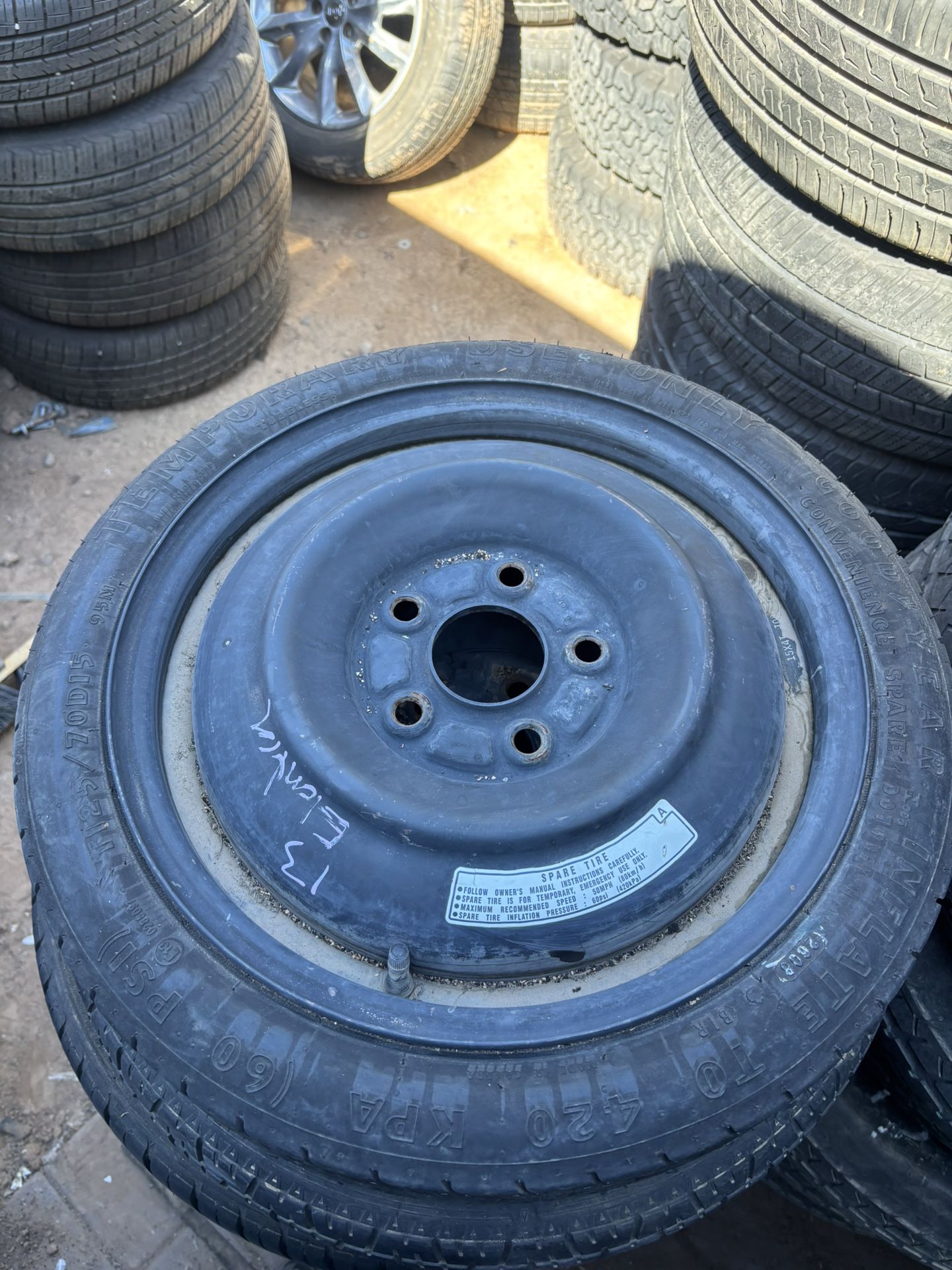 2013 Hyundai Elantra Spare Tire